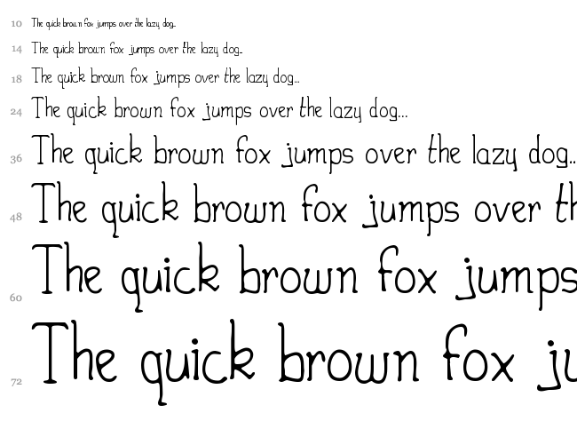 Heirany font waterfall